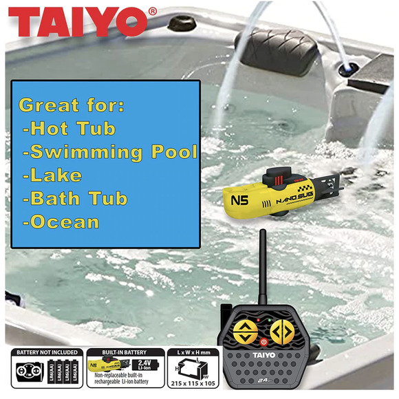 Taiyo RC Submarine 1:40 Scale Real Working Mini Remote Control Yellow Submarine - Picture 4 of 4